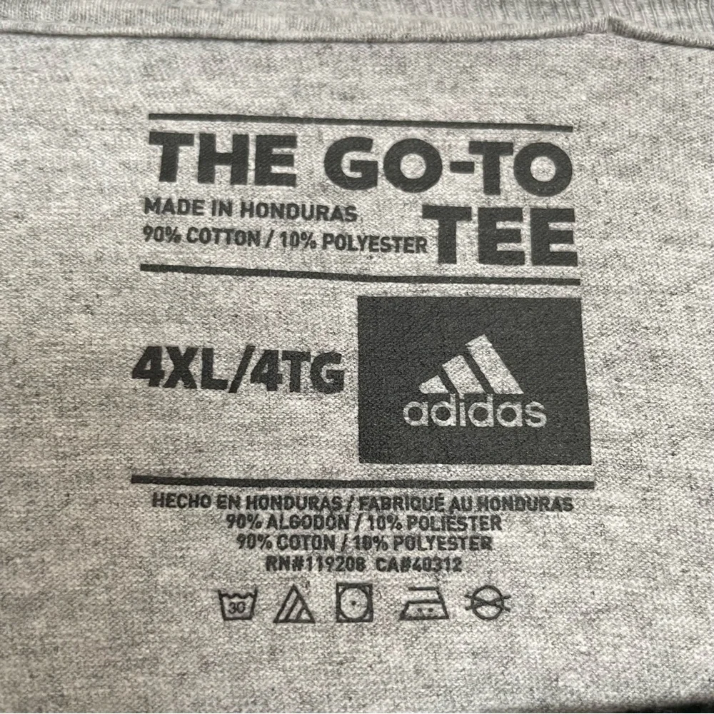 Men’s Adidas Go To Short Sleeve T-Shirt Gray Size 4XL